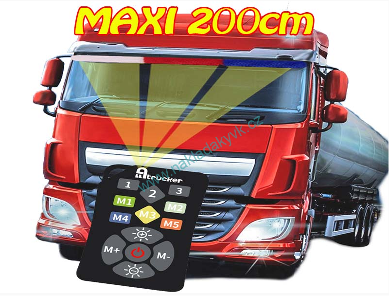 Světlo dekor MAXI LED 12/24V 200cm - programovací + přísavky