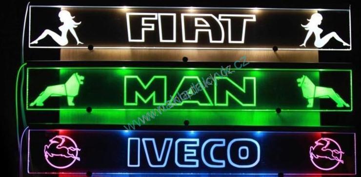 Led cedulka 50x7cm 12V diody 1 strana