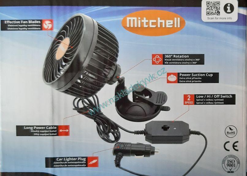 Ventilátor 12 , 24 V Mitchel na přísavku