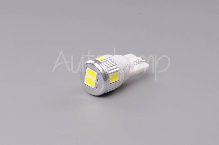 žárovka LED 12V-24V 5W W2,1x9,5d čirá 6xLED 5630