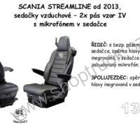 Potahy sedaček Scania-manšestr č.139